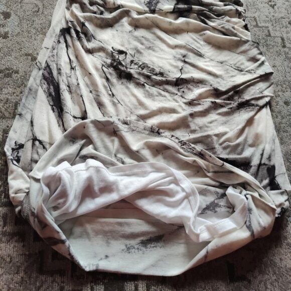 Helmut Lang Nova Marble Print Viscose Jersey Sexy Dress Sz S Or XS Made In USA - Picture 5 of 12